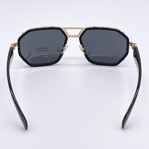 NEW VERSACE VE2228 1002/87 SUNGLASSES VERSACE MOD 2228 BLACK - Picture 10 of 14